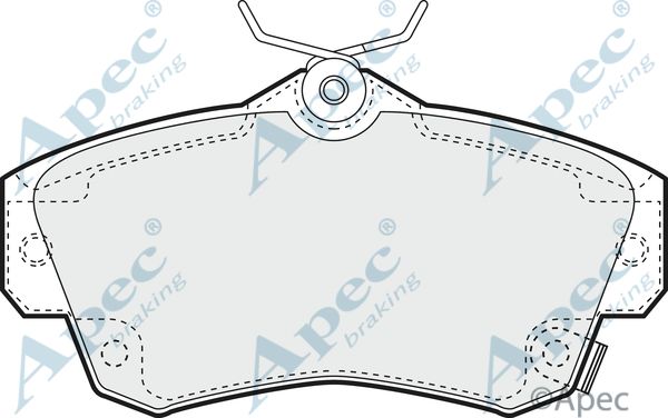APEC BRAKING Комплект тормозных колодок, дисковый тормоз PAD1118
